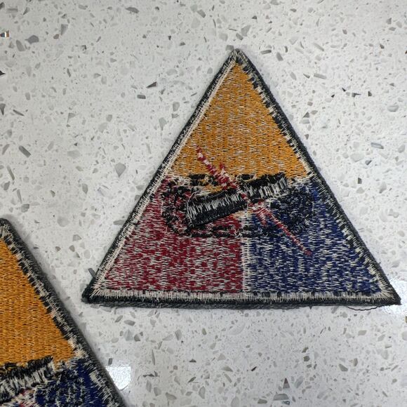 Vintage WWII Army HQ Headquarters Armored Division Patch & Military Bar Ribbons‎ - Picture 9 of 9